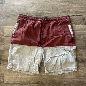 Two-Tone Red and Grey Men's Cotton-On Shorts